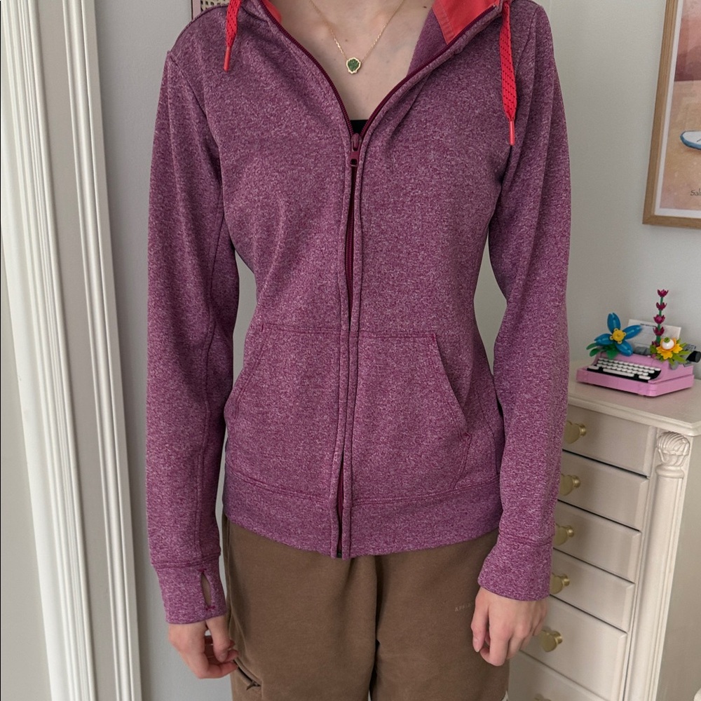The North Face Women's Heathered Plum Zip-Up Hoodie